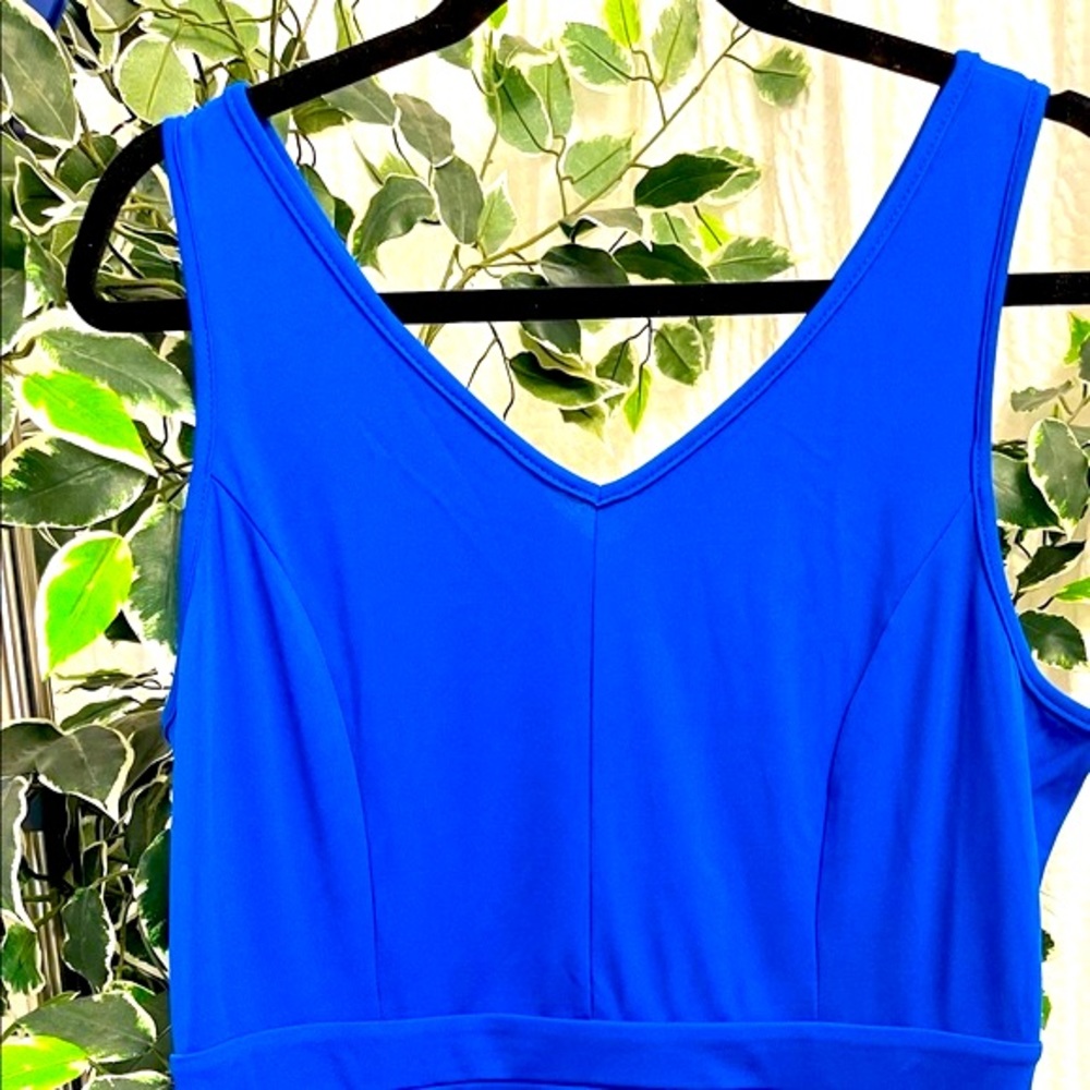 Royal Blue Sleeveless Lace Dress - Picture 8 of 9